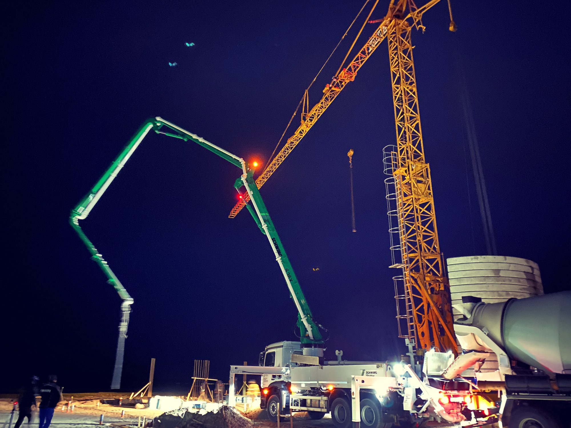 Betonage auf der Baustelle