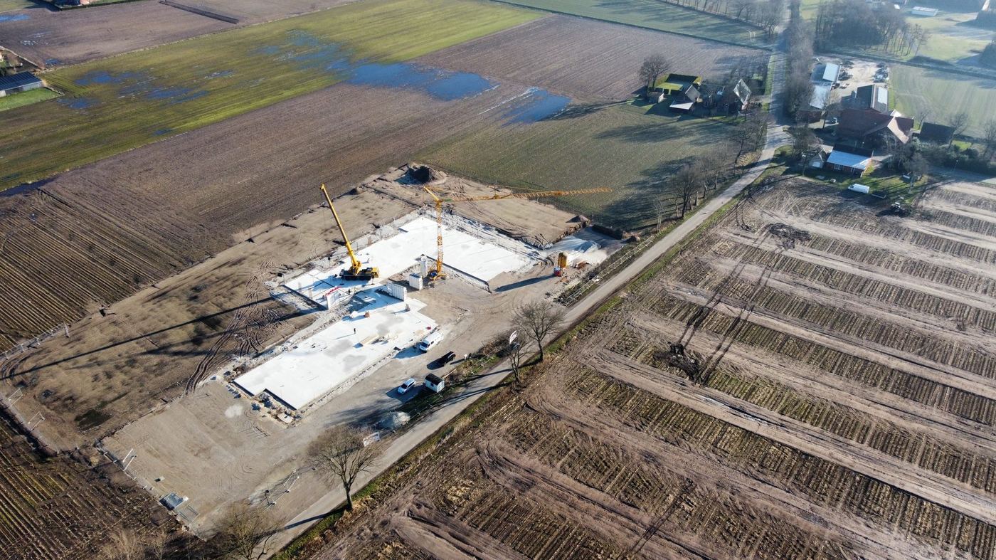 Die Baustelle an der Straße Neuland in Bösel